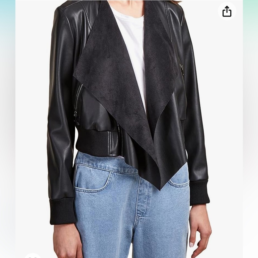 USED French Connection Women's Vegan Leather Jacket ✨
